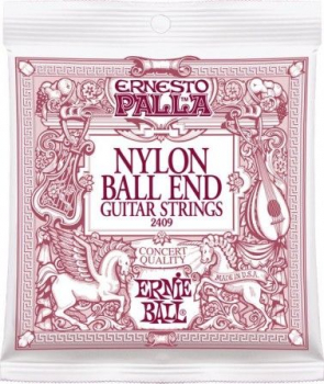Струны Ernie Ball 2409, Nylon Black & Gold ball end, 28-42, классические