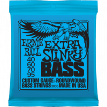 Струны Ernie Ball 2835, Extra Bass, 40-95, никель