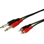 MCA-154 Кабель готовый 2xRCA на 2xJack mono, 1.5м Monacor