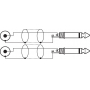 MCA-154 Кабель готовый 2xRCA на 2xJack mono, 1.5м Monacor