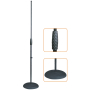 PS-SOUND MS-025, микрофонная cтойка, прямая, круглое основание