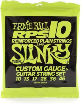 Струны Ernie Ball 2240, RPS-10, 10-46, никель, reinforced plain, hexagonal core