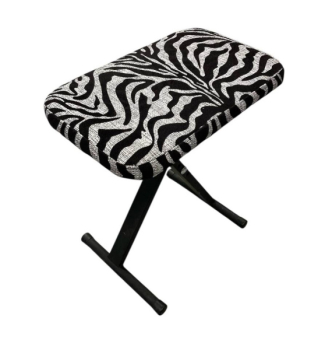 Банкетка серая с чёрным узором (зебра) GRAMMSTAND