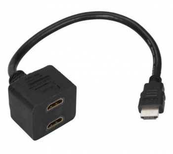 ПЕРЕХОДНИК шт.HDMI - 2гн.HDMI (провод) GOLD REXANT