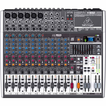 BEHRINGER QX1832USB, пассивный микшерный пульт, 6 мик/моно, 4 стерео, 2 AUX, блок эффектов, USB