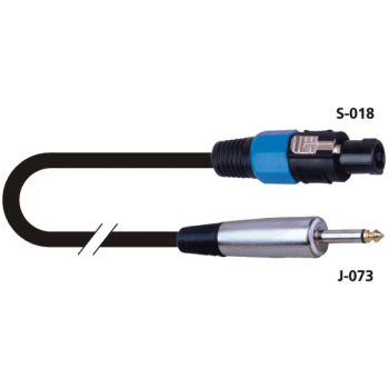PS-SOUND SJ-002B-10, кабель готовый Speakon x Jack mono, 10м, 2x1.5