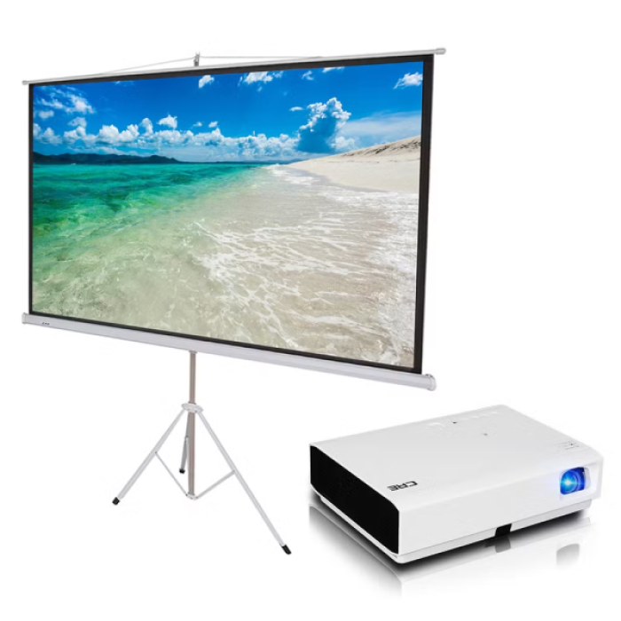 Проектор в комплекте (EPSON EB-W18 3LCD 3,000 Lumen (1280x800), стойка DF136, экран, HDMI 10 м, удлиннитель 10 метров, кликер)