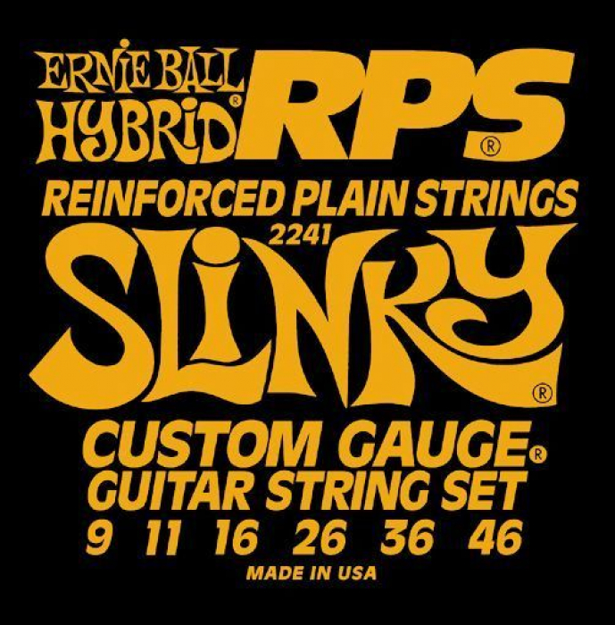 Струны Ernie Ball 2241, RPS-Hybrid, 9-46, никель, reinforced plain, hexagonal core