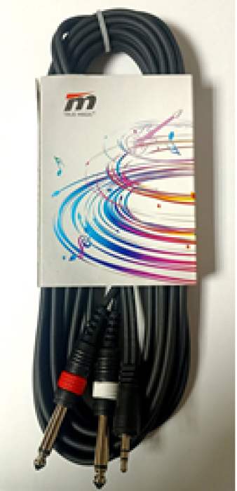 Профессиональный соединительный кабель 5м (с разъемами 2*Jack 6,3 - Jack3,5), True Magic TLC 172b/5m   