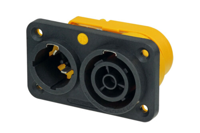 Neutrik NAC3PX Разъем powerCON панельный двойной TRUE1, 16A, POWER IN + POWER OUT