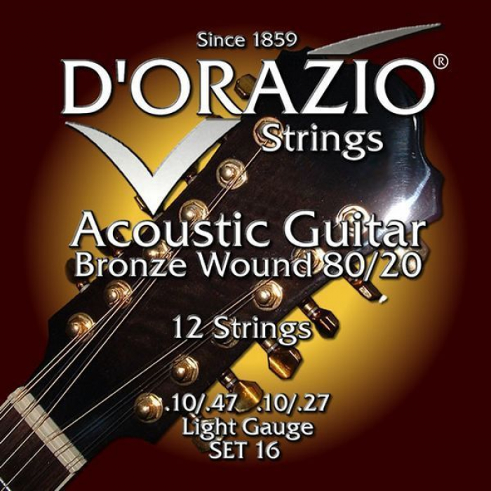 AGB 16 Струны для 12-струнной гитары D'ORAZIO