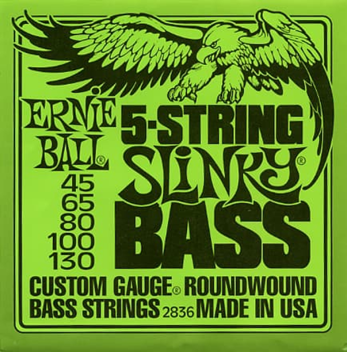 Струны для бас-гитары Ernie Ball 2836, 5-string, 45-130, никель