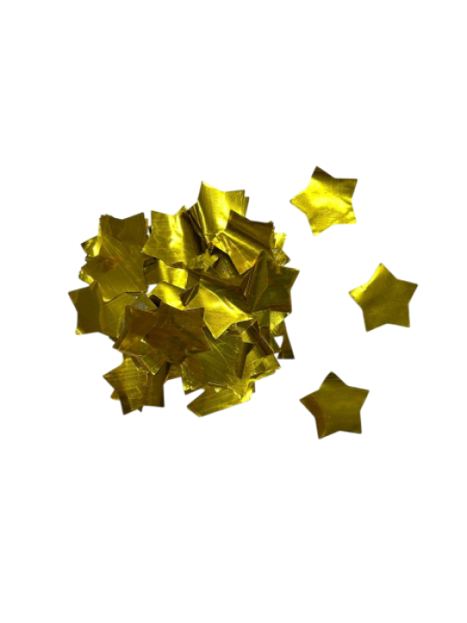 Конфетти GOLD STARS 4.3см, металлизированное, огнестойкое, цветоустойчивое, 1кг