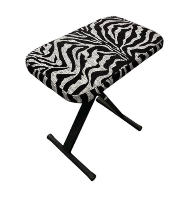 Банкетка серая с чёрным узором (зебра) GRAMMSTAND