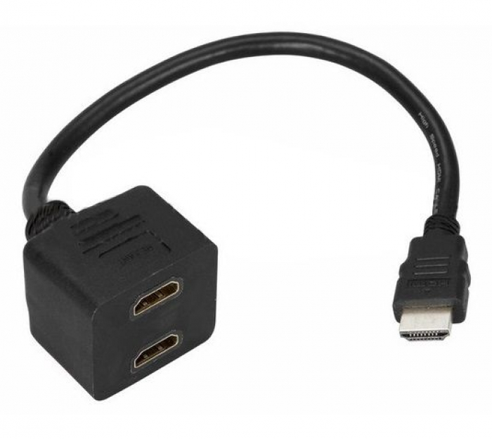 ПЕРЕХОДНИК шт.HDMI - 2гн.HDMI (провод) GOLD REXANT