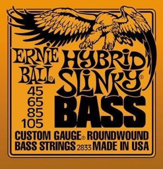 Струны Ernie Ball 2833, Hybrid Bass, 45-105, никель