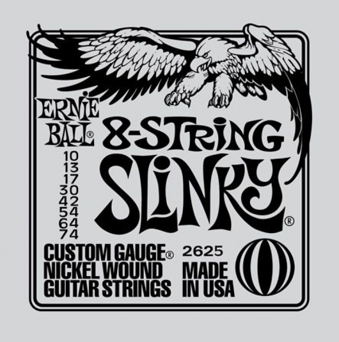 Струны Ernie Ball 2625 8-string, nickel, 10-74