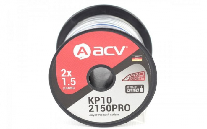 ACV KP10-2150PRO Акустический кабель 16AWG/1Ом чистая бескислородная луженая медь 99.99%