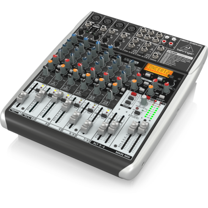 Behringer QX1204USB, микшерный пульт, 4 mono с компрессорами, 2 stereo, 2 AUX-шина, FX, USB