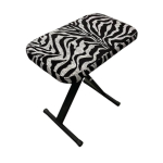 Банкетка серая с чёрным узором (зебра) GRAMMSTAND