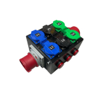 BELBOX BB-1601-1MR, устройство распределительное, вход CEE-380В/16А, выход CEE-380В/16А + 6xSHUKO-220В/16А, индикаторы включения фар (Серия: staNdart, Степень защиты: IP44)
