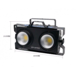 ЛЕД КОБ-2 Прожектор 2*100вт тепло-белых светодиодов, блиндер, DMX