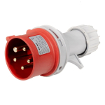 BELBOX BB-015N, вилка силовая кабельная, 16А, 380В, 5P, 3P+N+E, IP44, красная 
