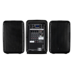 PS-Sound CAS-208BT, портативный звуковой комплект 8", 2x150Вт, 65Гц-19кГц, USB, 4 MIC+ 1LINE + EFF