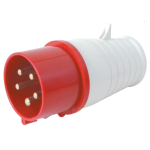 BELBOX BB-015, вилка силовая кабельная, 16А, 380В, 5P, 3P+N+E, IP44, красная